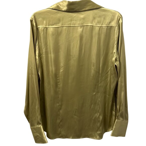 Chicos Silky Splendor Sara Beth Long Sleeve Shirt Haven Size M Blouse. NWT - Picture 10 of 12